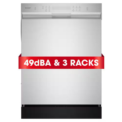 24 in Front Control Standard Built-In Dishwasher with Stainless Steel Tub and 5