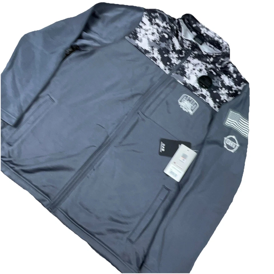 Ohio Bobcats Jacket Men Large Gray Full Zip Sweatshirt Camo Military Army OHT - Image 2 of 4