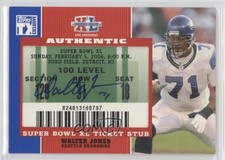 2007 Topps TX Exclusive Super Bowl Ticket Stubs Walter Jones #SB-WJ Auto HOF xr1