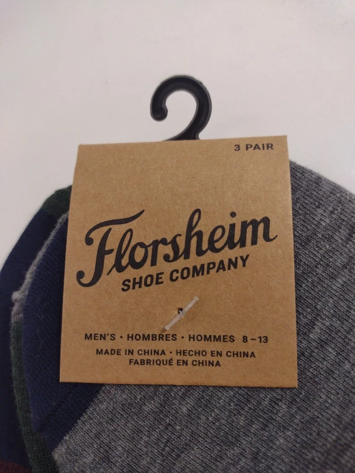 Calcetines para hombre Florsheim, No Show tacón antideslizante paquete de 3 poliéster, algodón, spandex. Foto 2 de 4