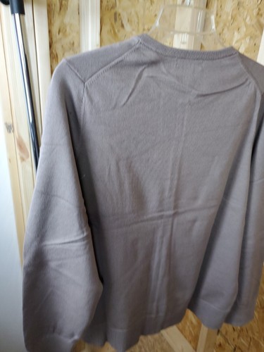 Size 1X 16w - 18w Lands' End Womens Cardigan Sweater Button Cotton Blend Brown - Picture 9 of 10