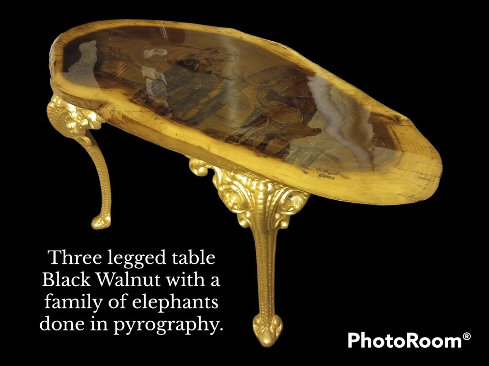 BLACK WALNUT LIVE EDGE TABLE SIDE OR COFFEE - Image 2 of 2