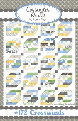 CROSSWINDS Quilt Pattern by Coriander Quilts Finishes 58'' x 72''
