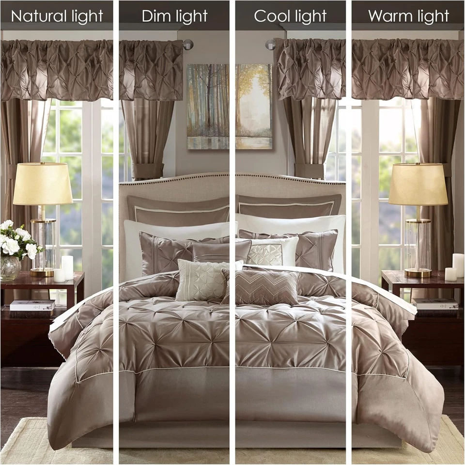 Juego de edredón Essentials Room in a Bag imitación seda - Luxe Diamond Tufting All Seas Foto 2 de 4