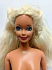 Vintage MATTEL 1976 BARBIE Doll blue eyes purple earrings twist n turn