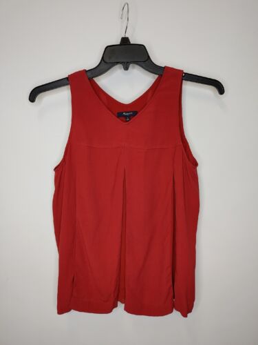 Madewell Trapeze Tank Top Blouse Size 6 Burgundy … - image 1