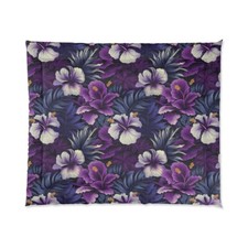 King Size Comforter Hawaiian Tropical Surf Beach Home Decor Floral Aloha Waves