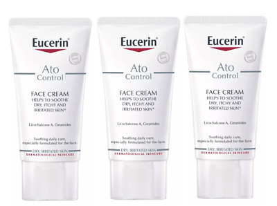 Eucerin AtoControl Face Care Cream 50ml EXP 2/2026 - FREE SHIPPING- PACK OF 3