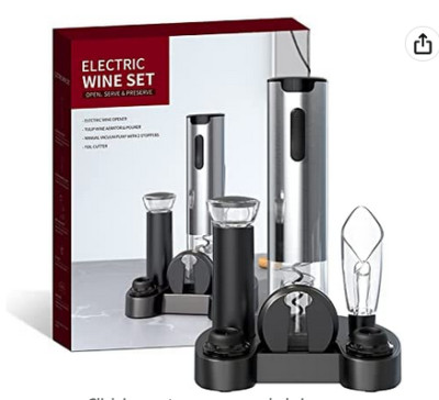 Electric Wine Opener, Automatic Electric Wine Bottle Corkscrew Opener With Foil 