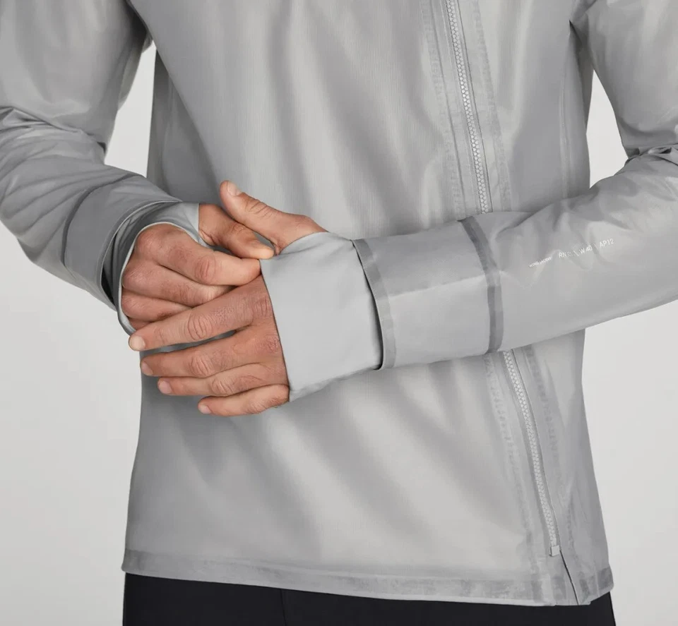 HOKA ONE ONE Performance Shield Running Jacket Gray Lunar Rock Sz Medium 1120615 - Image 3 of 3