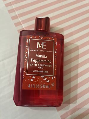Modern Expressions Vanilla Peppermint Bath Shower Gel  8.1 oz - NEW
