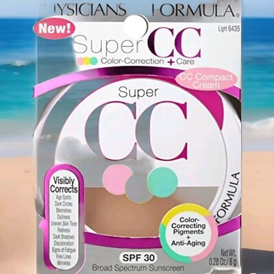 PHYSICIANS FORMULA SUPER CC COLOR CORRECTION + CARE COMPACT CREAM LIGHT 6435 NEW