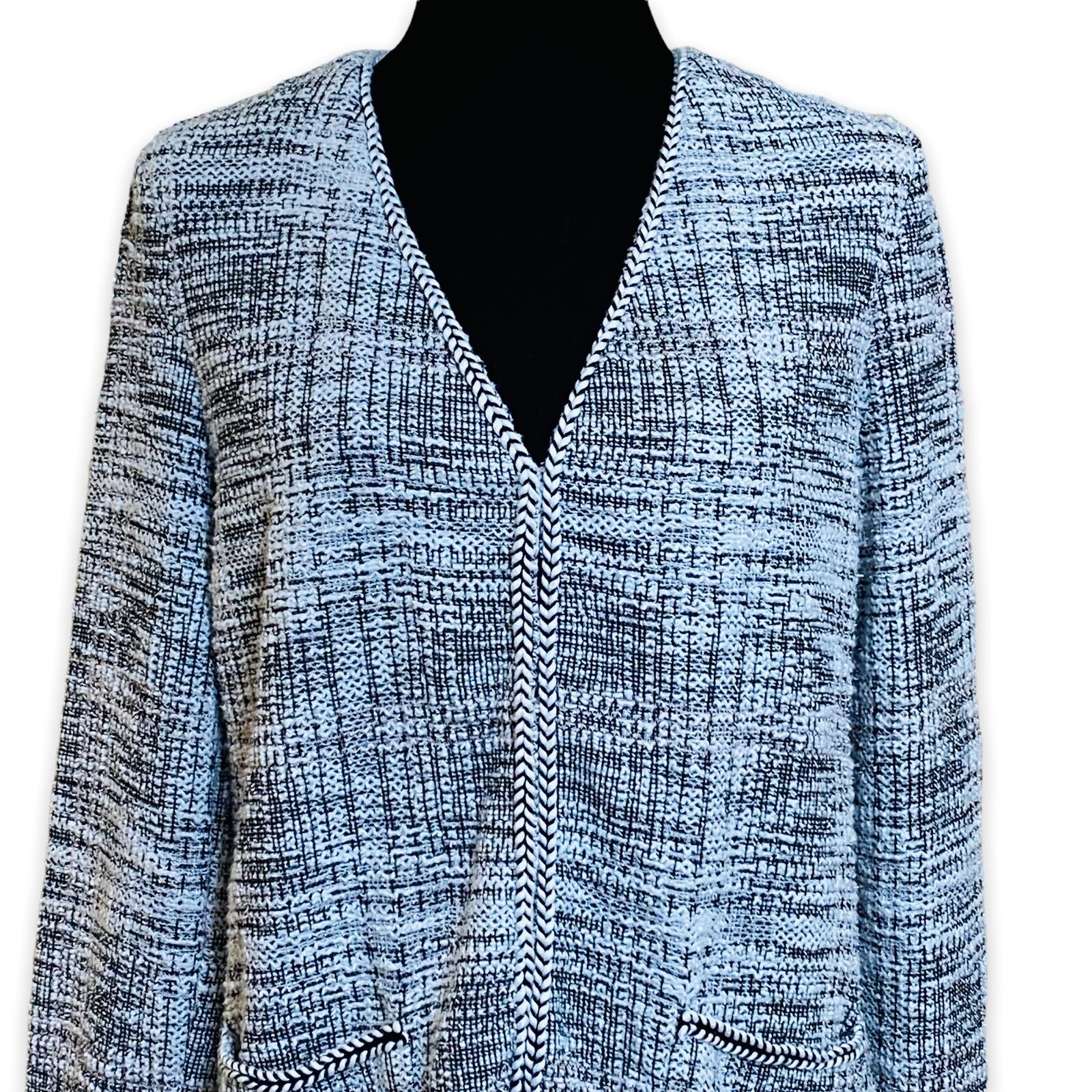 4 Sleeve Tweed Boucle Knit Jacket | eBay