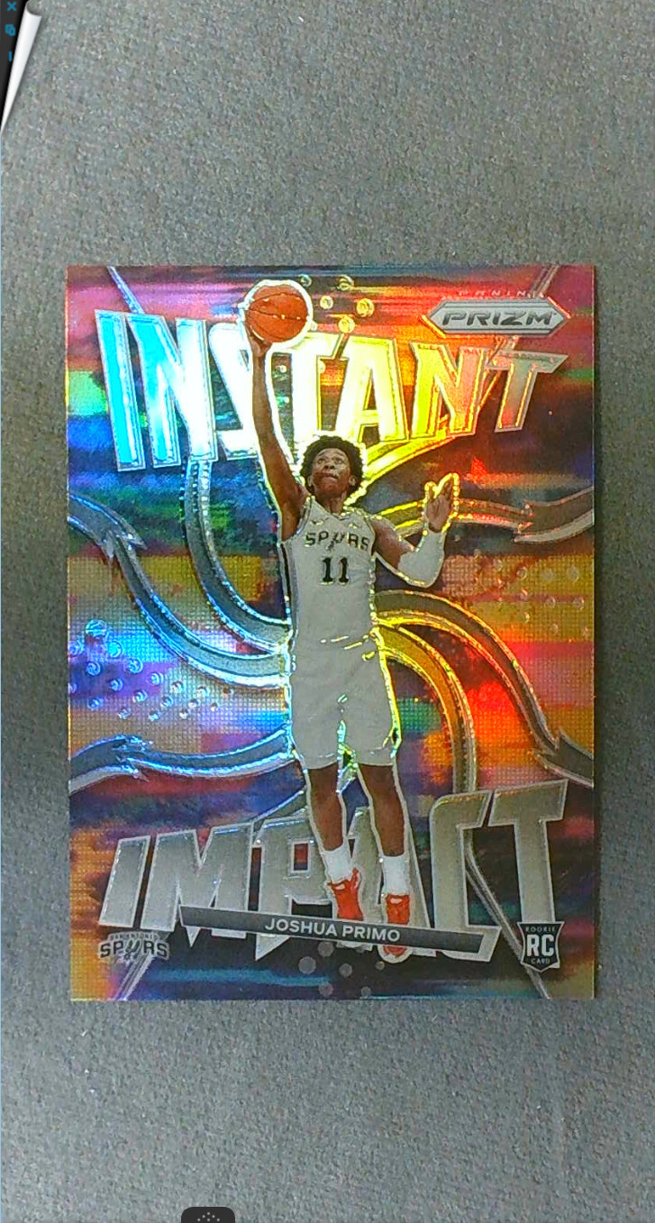 2021-22 Panini Prizm Instant Impact Silver Prizm #12 Joshua Primo Spurs