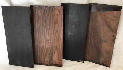 2 Each Ebony & Cocobolo Wood Guitar Headplates Pegheads Boxmaking Lumber Blanks