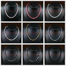 100 Natural 6/8/10/12mm Pretty Multicolor Round Gemstone Beads Necklace 18" AAA