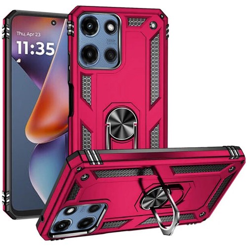 Pour Motorola Moto G 5G 2025 Coque Anneau Support Métal Magnétique + Verre Trempé - Photo 21 sur 32