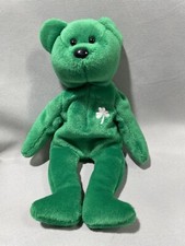 TY Beanie Baby 1997 Erin the Irish Bear PE Pellets Tush Tag Error