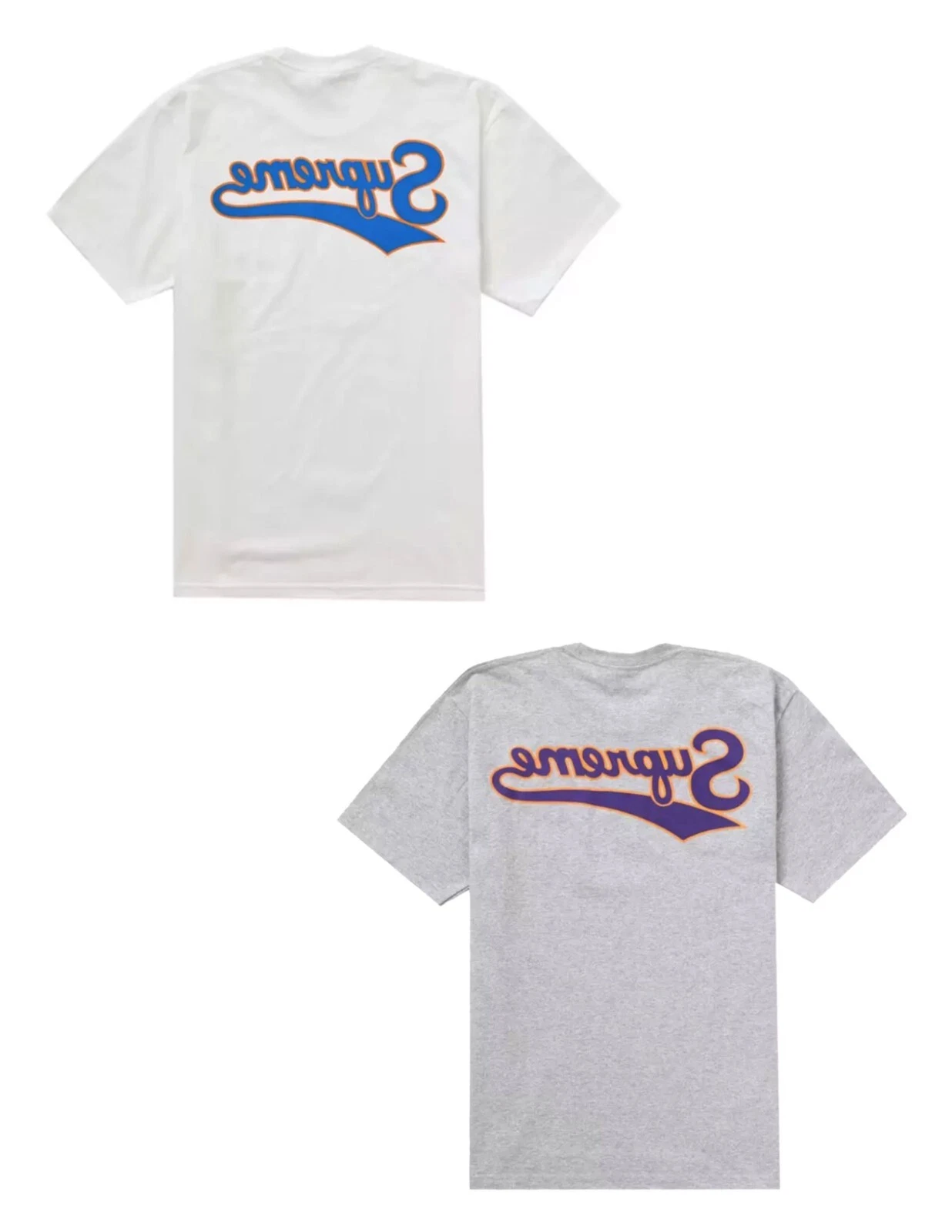 Tee shirt Supreme Backwards gris bruyère blanc M/L
