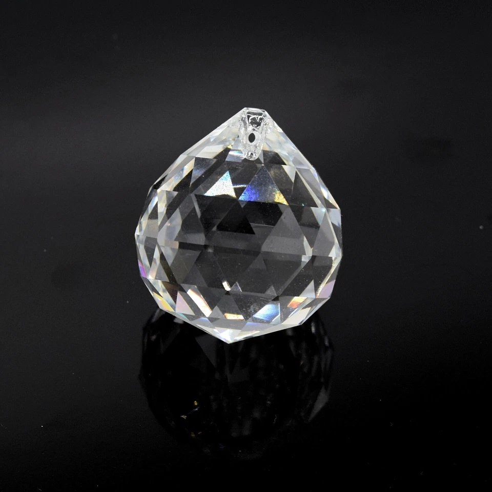 STAR BEADS CRYSTAL CLEAR 15,20,30,40MM FACETED GLASS BALL CHANDELIER SUN-CATCHER PENDANT