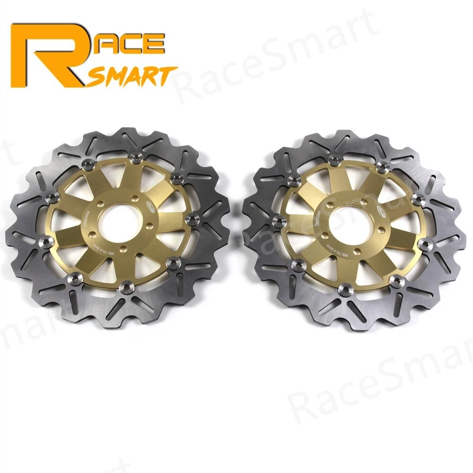 Rotores de disco de freno delantero + tornillos tornillos para Kawasaki ZR7 1999-2003 ZR7S 2001-2003 Foto 2 de 4