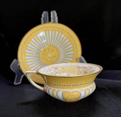 Wedgwood Harlequin Yellow Ribbon Tea Cup Saucer | eBay