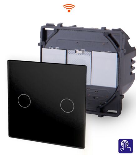 Touch Lichtschalter Steckdose Wechselschalter Taster Glas Schwarz Luxus-Time - Bild 48 von 117