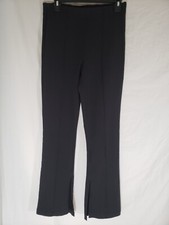 Athleta Black Front Seamed Athletic Pants w/Side Slits Sz M