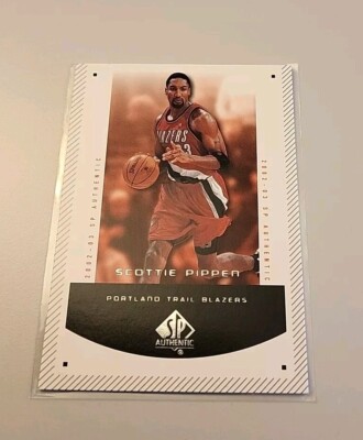 SCOTTIE PIPPEN NBA CARD UPPER DECK SP AUTHENTIC 2002-03 # 75 CHICAGO BULLS