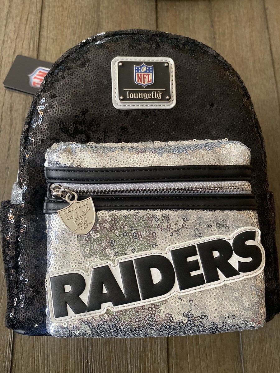 Loungefly NFL Las Vegas Raiders Sequin Mini Bagpack & Wallet