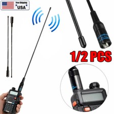 2Pcs 16" Whip Long Antenna Bi-directional Radio Dual-band SMA Female Antenna VHF