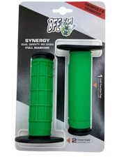 BFE MX Grips Half Waffle Dual Compound GREEN Motorcycle Dirt Bike Dual Sport