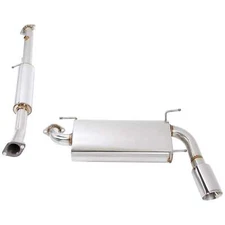 Stainless Steel Cat-Back Exhaust with Single Tip Muffler  by Cobalt - MX-5 Mi...
