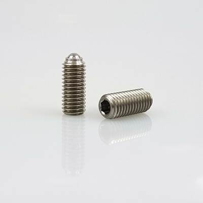 Spring Plungers with ISK and Ball M16 Stainless Steel - Regular Spring Pressure