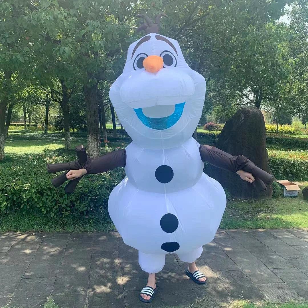 Olaf Costume Inflatable Costume Fancy Party Dress Birthday Outfit Adult  Size