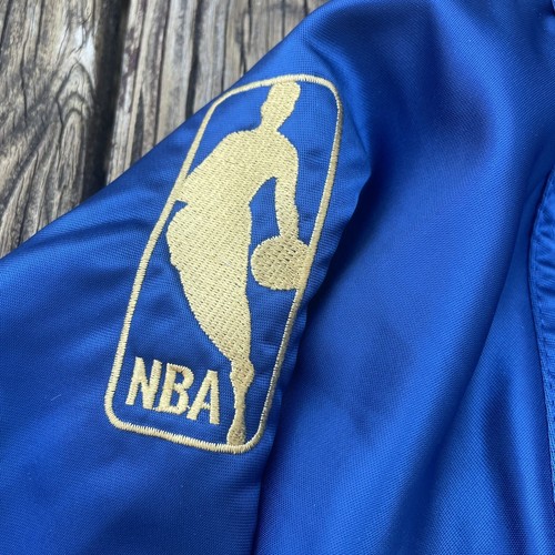 Vintage Rare NBA New York Knicks Gold Logo Blue Starter Satin Bomber Jacket 2XL - Picture 5 of 13