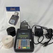 HYPERCOM T7 Plus Credit Card Machine and Power Supply W/ Box