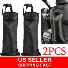2x Car Trash Bin Bag Litter Garbage Keeper Back Seat Wastebasket Leakproof Black