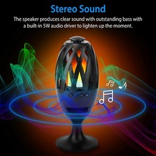 Outdoor Speakers, IPX5 Waterproof Flame Torch Atmosphere Speaker for Men Women