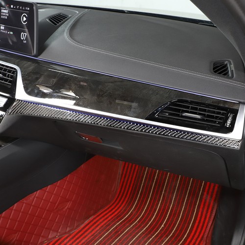 Fit For BMW 5 Series G30 2018-2022 Dashboard Carbon Fiber interior Trim Strip - Foto 3 di 12