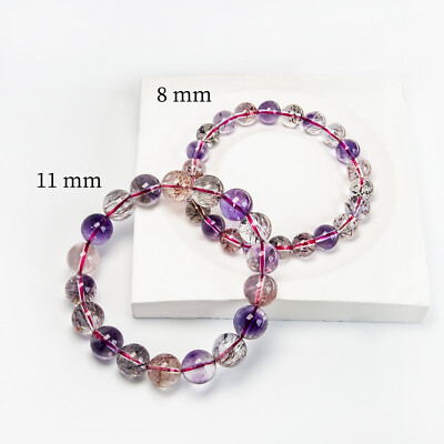 Flyshop Jewelry Natural Super Seven Crystal Bracelet, Purple