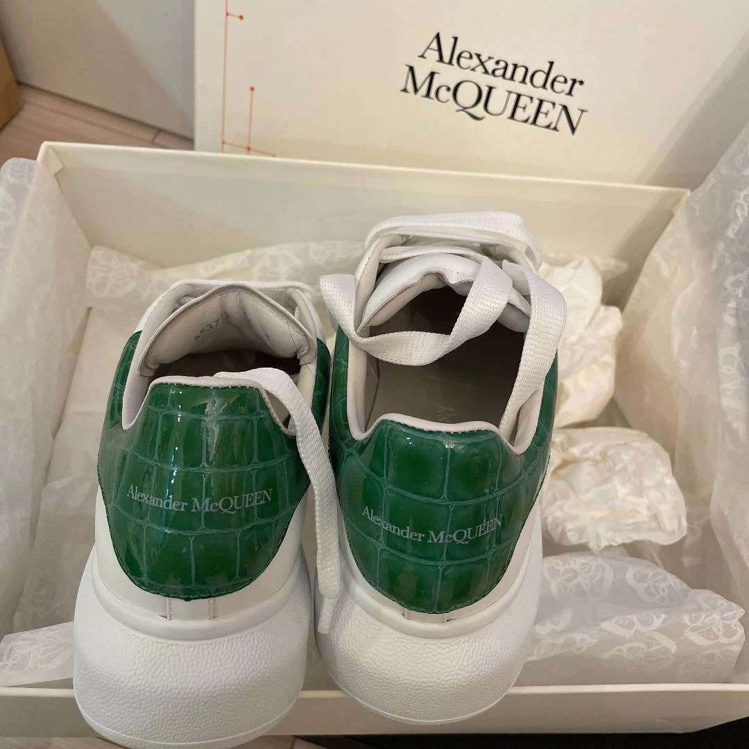 Alexander McQueen - Authenticated Trainer - Leather White Plain for Women, Never Worn