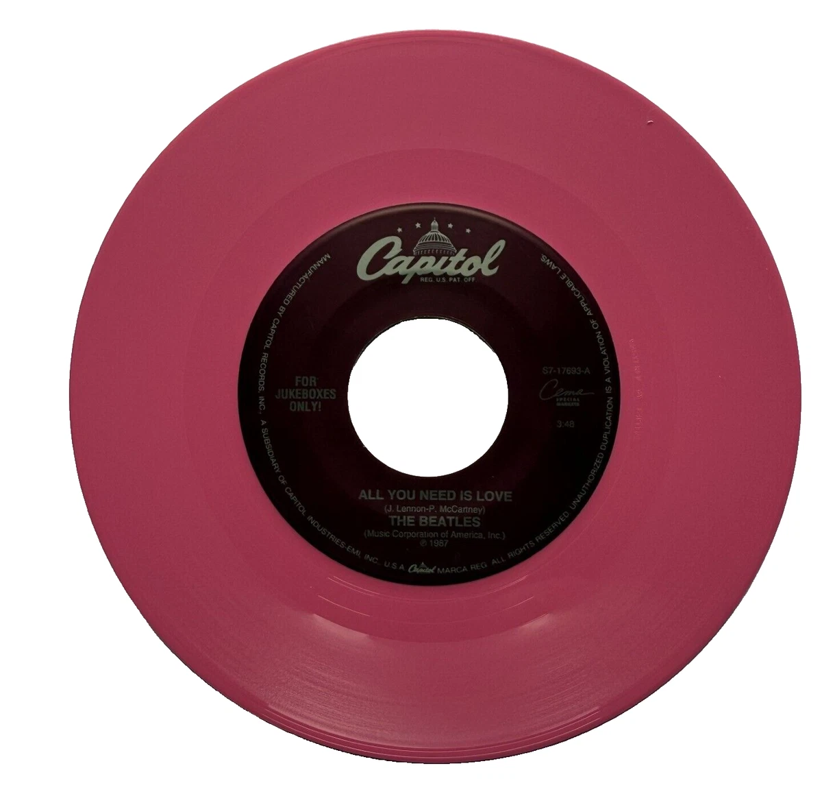 THE BEATLES ビートルズ レコード45rpm Beatles 45 Picture Sleeve “Ticket To Ride “ + “Yes It Is