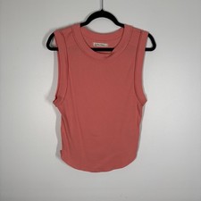 We The Free Women XL Grapefruit Seltzer Ribbed Crew Neck Kate Tank Top NWOT