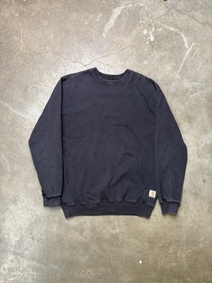 Vintage Black Carhartt Essential Sweatshirt 2000s Minimalist Size Large