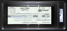 Alan Ameche Signed/Auto 1986 Bank Check 1954 Heisman Wisconsin PSA/DNA 205366