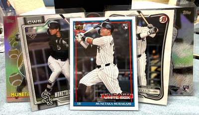 2026 Topps Bowman Munetaka Murakami Rookie 5 Card Lot 91B2-12, SMLB-56, TOG-28