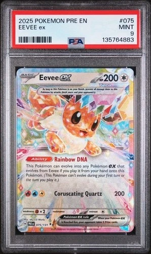 2025 POKEMON PRE EN-PRISMATIC EVOLUTIONS #075 EEVEE EX PSA 9