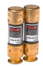 Bussmann FRN-R-20 20A Fusetron Time-Delay Current Limiting RK5 Fuse, 250V, 2pk