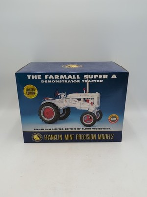 1/12 Franklin Mint Farmall Super A White Demonstrator Tractor 